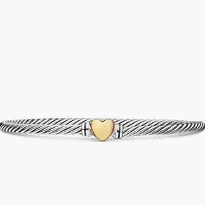 David Yurman Cable Collectables Heart Bracelet 3 mm